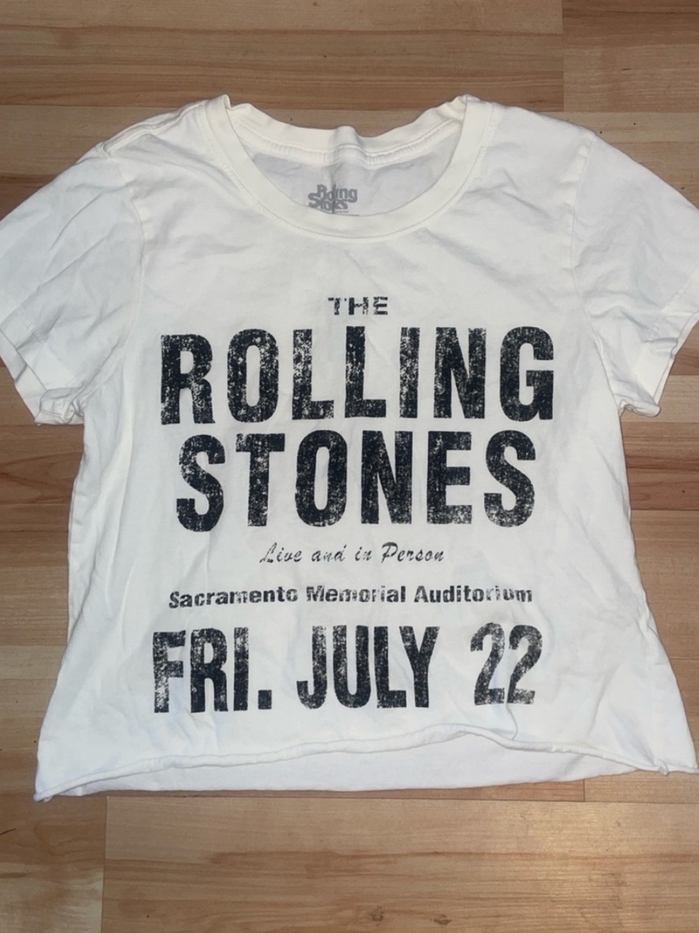 People of Leisure x The Rolling Stones White Cropped Tee